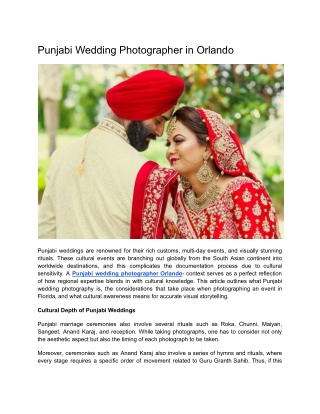Punjabi wedding photographer Orlando