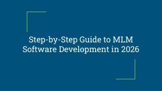 Step-by-Step Guide to MLM Software Development in 2026