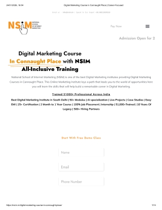 Digital Marketing Course in Connaught Place – Practical Training & Placement Sup