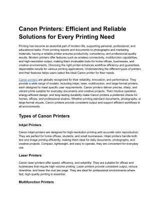 Canon Printers