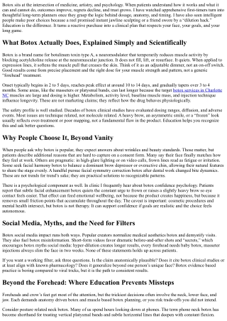 Why Education Matters: Smarter Botox Decisions