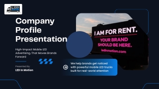 High-Impact Mobile LED Advertising That Moves Brands Forward