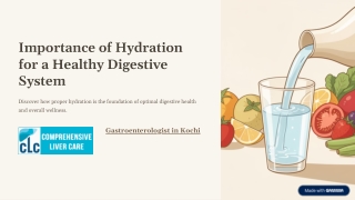 Importance of Hydration for a Healthy Digestive System