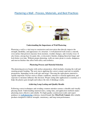 Plastering a Wall - Process, Materials, and Best Practices