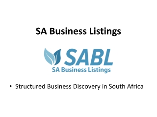 SA Business Listings as South Africa’s Business Directory Infrastructure