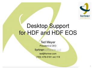 Desktop Support for HDF and HDF EOS