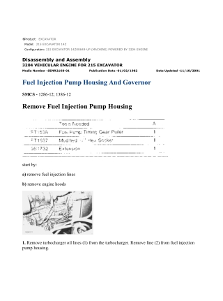 Caterpillar Cat 215 EXCAVATOR (Prefix 14Z) Service Repair Manual Instant Download (14Z00649 and up)