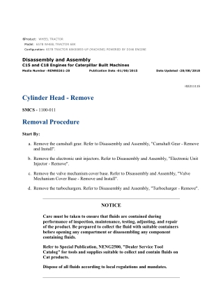 Caterpillar Cat 657B WHEEL TRACTOR (Prefix 68K) Service Repair Manual Instant Download (68K00893 and up)