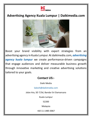 Advertising Agency Kuala Lumpur Daikimedia