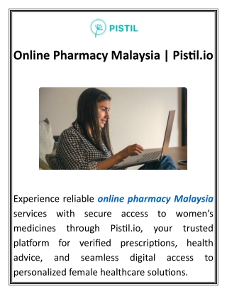 Online Pharmacy MalaysiaPistil.io