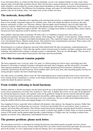 Inside Medical Aesthetics: Modern Uses of Botox