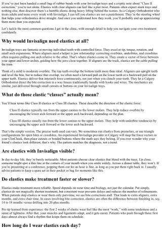 Invisalign Elastics: Calgary Orthodontist Answers FAQs