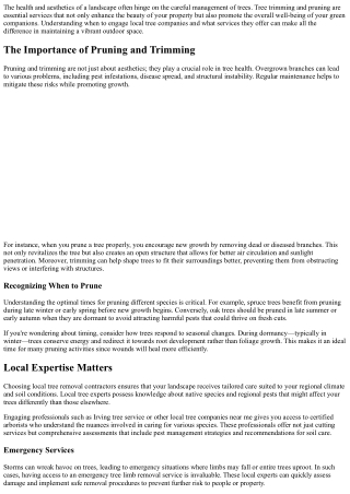 Tree Trimming and Pruning Services That Keep Your Landscape Fresh!