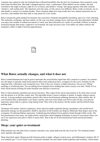 Lifestyle Impact on Botox Results: Sleep, Stress, and Skincare