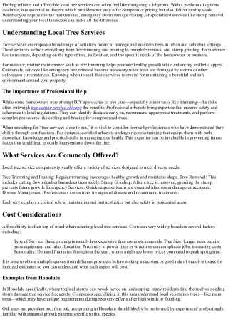 Your Guide To Affordable Yet Reliable Local Tree Services!