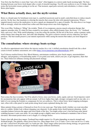 Botox Cosmetic Injections Explained: From Consultation to Aftercare