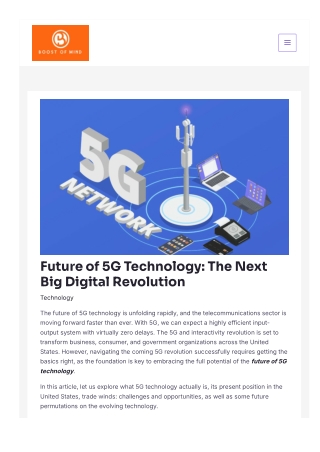 Future of 5G Technology