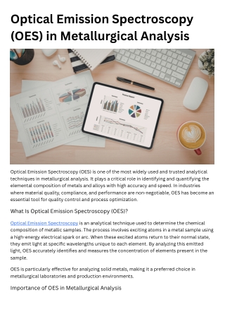 Optical Emission Spectroscopy (OES) in Metallurgical Analysis