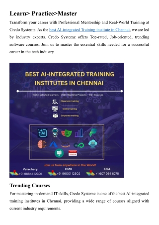 AI-Integrated Training institute in Chennai