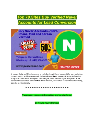 Top 79 Sites Buy Verified Naver Accounts for Lead Conversion