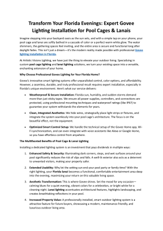 Govee lighting installation in Florida