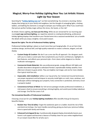 Holiday Lighting Near Me