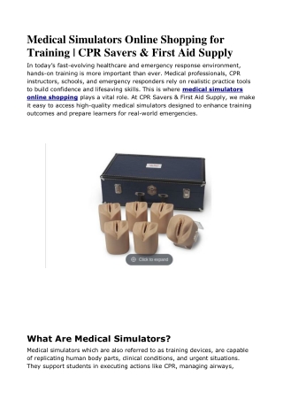 Medical Simulators Online Shopping for Training _ CPR Savers & First Aid Supply(1)-1