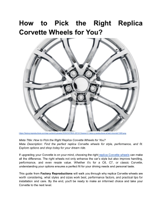 BLOG 2 _ How to Pick the Right Replica Corvette Wheels for You_