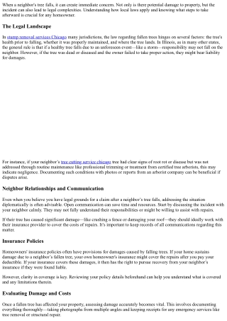 If a Neighbor's Tree Falls, Should I Be Concerned Legally?: Answers Inside!