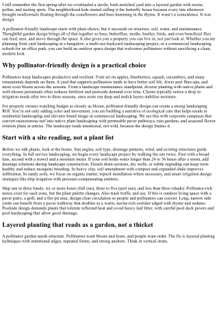 Garden Design with Pollinator-Friendly Plants