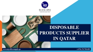 DISPOSABLE PRODUCTS SUPPLIER IN QATAR