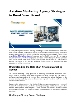 Aviation Marketing Agency Strategies to Boost Your