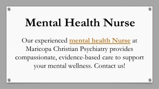 Mental Health Nurse