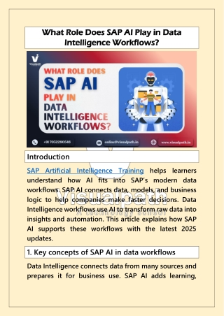 SAP Artificial Intelligence Training Focused on Practical AI