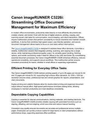 Canon imageRUNNER C3226i