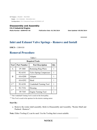 Caterpillar Cat C4.4 Industrial Engine (Prefix W23) Service Repair Manual Instant Download (W2300001 and up)