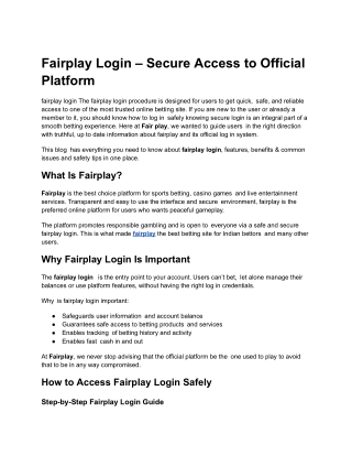 Fairplay Login – Secure Access to Official Platform 24_1_2026