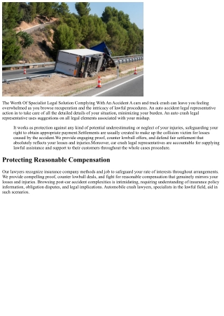 What Does A Cars And Truck Crash Attorney Do, And Do You Need One?