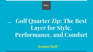 Golf Quarter Zip_ The Best Layer for Style, Performance, and Comfort