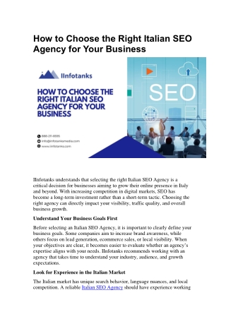 How to Choose the Right Italian SEO Agency for Your Business