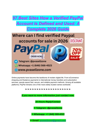 97.Best Sites How a Verified PayPal Account Is Defined and Used_ A Complete 2026 Guide