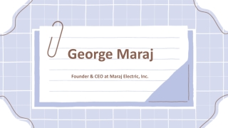 George Maraj - A Opportunity-Shaping Strategist - New York