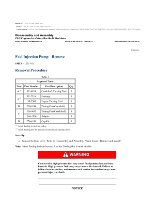 Caterpillar Cat D5R XL TRACK-TYPE TRACTOR (Prefix D5X) Service Repair Manual Instant Download (D5X00001 and up)
