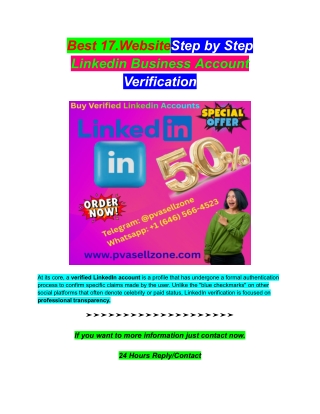 Best 17.WebsiteStep by Step Linkedin Business Account Verification