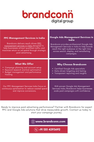 Result-Driven PPC & Google Ads Solutions in India by Brandconn