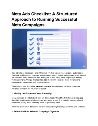 Meta Ads Checklist_ A Structured Approach to Running Successful Meta Campaigns