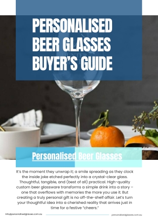 Personalised Beer Glasses Buyers Guide