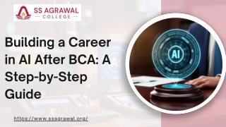Building a Career in AI After BCA A Step-by-Step Guide