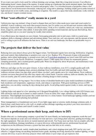 What Is the Most Cost-Effective Landscaping? Budget-Friendly Ideas