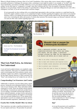 When To Hire An Attorney After An Auto Mishap Experienced Legal Guidance